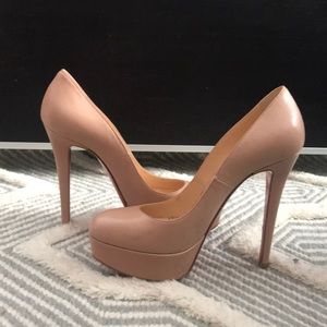 Christian Louboutin | Shoes | Christian Louboutin Nude Platform Heels